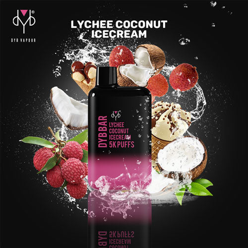 DYB BAR 5000 Lychee coconut ice cream